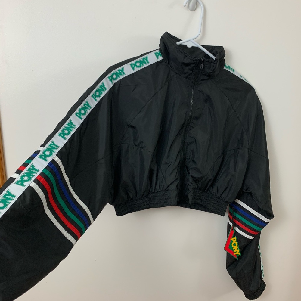 Cropped zip up jacket
